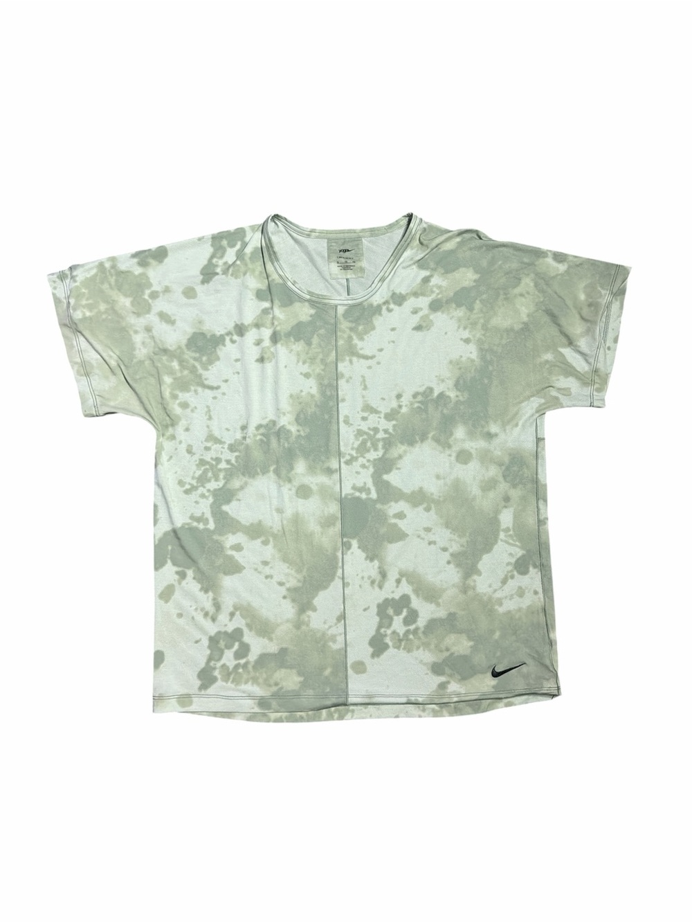 Nike Yoga Dri-FIT Tie Dye Performance Running Shirt Green Sage Men’s XL